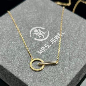 Desiner Silver Necklace in Gold Plated 925 Sterling Silver